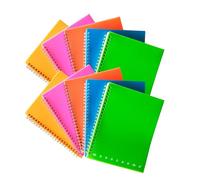 Pigna - Confezione 10 pezzi Quaderni A7 spiralati MONOCROMO FLUO PPL,5M