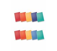 Pigna, Mini Quaderni Monocromo, interno 1R, Righe, Mini formato 12x17 cm, 80 g, Copertine Assortite, 10