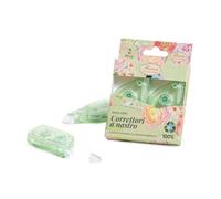 Pigna - Confezione 2 correttori a nastro NATURE FLOWERS | Colore bianco