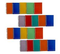 Pigna - Confezione 20 Quaderni A7 Spiralati MONOCROMO,5M | Senza fori e microperforazione - carta 80 gr - spirale lato lungo