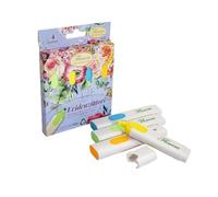 Pigna, Confezione 4 evidenziatori NATURE FLOWERS (verde, giallo, blu, arancio), punta a scalpello