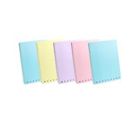 Pigna,Confezione 5 Quaderni Maxi A4 Spirale MONOCROMO Pastel,22x29,7 cm,4 Fori e Microperforazioni, 140 pagine, Carta 80 g/m², Copertina PPL,interno 5M,quadretto 5mm