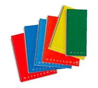 Maxi quaderno A4 Spiralato con Fori 80 gr. 70 Fg. Quad. 5 mm MONOCROMO (5 Pz)