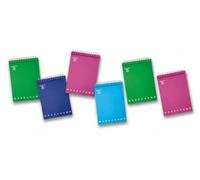 Pigna - Confezione 6 Blocchi A7 spiralati MONOCROMO PPL,5M | Copertina PPL - spirale lato corto