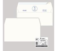 Pigna Envelopes - 0250003AM - Busta a sacco Kami Strip - senza finestra - 11 x 23 cm - 100 gr - carta riciclata FSC - bianco - Pigna Envelopes - conf. 500 pezzi - 90093 - Conf. da 1 Pz. - 0250003AM