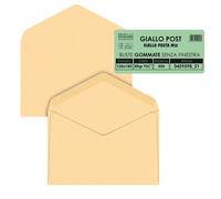 Pigna Envelopes - 045959821 - Busta Giallo Postale - gommata - 12 x 18 cm - 80 gr - carta riciclata FSC - giallo - Pigna Envelopes - conf. 500 pezzi - 36977 - Conf. da 1 Pz. - 045959821