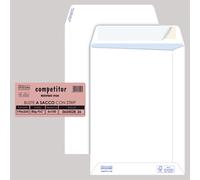 Pigna Envelopes - 065452826 - Busta a sacco Competitor FSC - strip adesivo - 19 x 26 cm - 80 gr - bianco - Pigna Envelopes - conf. 100 pezzi - 36983 - Conf. da 1 Pz. - 065452826