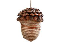 Pigna in legno ornamento per le vacanze amichevole design durevole perfettamente per la moderna fattoria decorazione natalizia ornamento da appendere