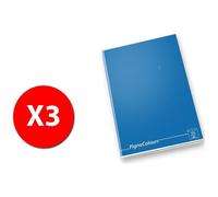 PIGNA - Maxi Cartonato Pigna Colours 02174674m - Rigatura 4m - Confezione 3 Quaderni Ass.