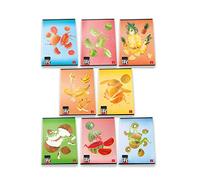 Pigna Maxi Quaderni A4 Frutta, Confezione da 10 Pezzi, 02307684M, Quadretti 4 mm