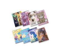 Pigna, Maxi Quaderno Assortimento Bimba, f.to A4 21x29,7 cm., pagine 80 + risguardo, carta 80 g/m², interno 0A, Righe per Prima e Seconda Elementare, Copertine Assortite, 10 pezzi
