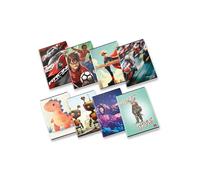 Pigna, Maxi Quaderno Assortimento Bimbo, f.to A4 21x29,7 cm., pagine 80 + risguardo, carta 80 g/m², interno 0Q, Quadretto 5 mm con Margine, Copertine Assortite, 10 pezzi