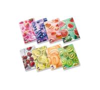 Pigna, Maxi Quaderno Fruits, f.to A4 21x29,7 cm., pagine 80 + Risguardo, Carta 80 g/m², interno 5M, Quadretto 5 mm, Copertine Assortite, 10 pezzi.