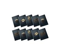Pigna, Maxi Quaderno Monocromo Gold, A4, carta interna 100 g/m², pagine 72 + risguardo, interno 1R, righe, Soggetti Assortiti, Confezione da 10
