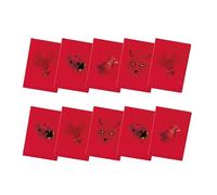 Pigna, Maxi Quaderno Monocromo Red, A4, carta interna 100 g/m², pagine 72, Copertina in Cartoncino con trattamenti lucido/opachi, interno 0C, righe con margine, Soggetti Assortiti, Confezione da 10