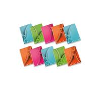 Pigna, Maxi Quaderno Monocromo Zip, A4, carta interna 100 g/m², pagine 72 + risguardo, interno 5M, Quadretto 5 mm, Soggetti Assortiti, Confezione da 10