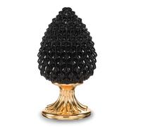 Pigna Nera con base Oro , diametro 7,5xh13 cm h13 cm in scatola regalo, regalo nero