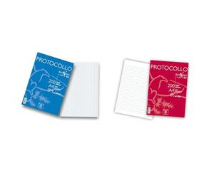 Pigna Plastica 02156215M Protocollo in Risma 1 Confezione da 200 Fogli & 02156211R Protocollo In Risma, Confezione Da 200 Fogli, 1R, righe