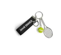 Pigna,Portachiavi Jannik Sinner,con ciondoli tennis,con anello e gancio,confezione 1 pezzo