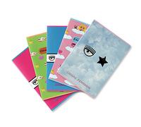 Pigna Quaderni Chiara Ferragni, f.to A5, Confezione 5 pezzi, mix fantasy B, 1R , rigato, 02321501R