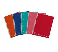 Quaderno spiralato A5 con fori 5 mm. 70 Fg. 80 gr. MONOCROMO (5 Pz)