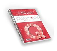 Pigna, Quaderno Maxi Spirale con Fori e Microperforazione, 22x29.5 cm, 80 g/mq,