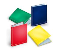 Pigna, Raccoglitore con anelli f.to A4 COLOURS, raccoglitori con anelli, colori assortiti, organizzazione Documenti, Formato 27x32 cm., 5 pezzi