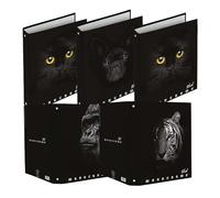 Pigna, Raccoglitore con anelli f.to A4 MONOCROMO BLACK, raccoglitori con anelli, organizzazione Documenti, Formato 27x32 cm., 5 pezzi