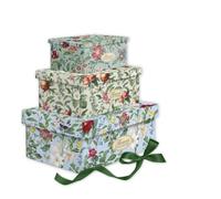 Pigna, Set 3 pezziscatole regalo con nastro NATURE FLOWERS, tre diversi formati