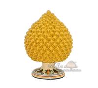 Pigna Siciliana Giallo Ceramica di Caltagirone Pigne dell Fortuna Dipinta a Mano