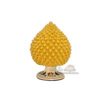 Pigna Siciliana Giallo Ceramica di Caltagirone Pigne dell Fortuna Dipinta a Mano