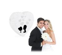 Relaxdays Pignatta a Forma di Cuore, da Riempire, per Matrimoni, da Appendere, in Carta, Grande, Bianca