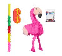 Pignatta fenicottero e accessori Gioco da colpire 80 cm Multicolore 280 g