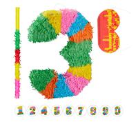 Pignatta numero 4 per feste di compleanno Pentolaccia colorata Gadget festivo