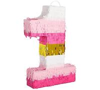 Pignatta piccola rosa e lamina d'oro numero 1 (41 x 28 cm)