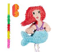 Pignatta sirenetta e accessori Pentolaccia sirena Gioco da festa 44 cm 44x36 cm