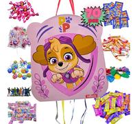 Pignatta Skye + Confezione 70 Caramelle Senza Glutine e Giocattoli Pignatta - Pignatta Compleanno - Skye Compleanno - Pignatta - Rallentamento Pignatta - Infantile - Paw Patrol - Pattuglia Canina