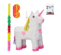 Pignatta unicorno e accessori Gioco da compleanno Gadget per bambini 47 cm