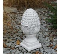 gartendekoparadies.de Pigne, statuetta in pietra di noce, altezza 32 cm, 9 kg, grigio, resistente al gelo in pietra per esterni