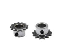 Pignone 04c 13 denti foro interno 6/8/10/12 mm 25H 45# Pignone in acciaio 04c Ruota da tavolo Foro finito Pignone Foro for vite M5(2PC 6mm)