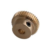 Pignone 1 pz 0.5 Modulo 40 Denti In Ottone Ruota dentata a vite senza fine 0.5 M 40 T Spur Gear Pignone 5mm Foro Ingranaggio 12x21x5mm Ingranaggio for Scatola Ingranaggi Albero foro Albero