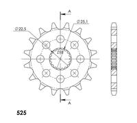 Pignone 17 denti passo 525 Triumph 1200 Bonneville e Speed Triple