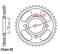 Pignone 38Z Passo 530 per HONDA CB250 CB350 CB360 CB400 CJ250 C360