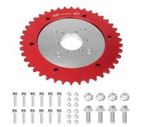 Pignone 420 42T con adattatore universale per 212cc 196cc 420cc 389cc 301cc 79cc 98cc 6.5HP 7.0HP 13HP 15HP 3.0HP CT200U CT200U-EX BT200X MB200 MBX11 DB30 Mini Bike Go Kart Rosso e argento