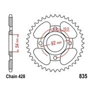 Pignone 49 Z passo 428 per YAMAHA SR 185 81-82 Pignone posteriore