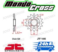 Pignone acciaio JT Passo 520. 13 denti KAWASAKI KX F KXF 250 2020 (20)
