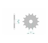 Pignone Afam Acciaio Autopulente 21203-Passo 520 Per Moto Ricambi Accessori
