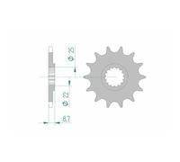 Pignone Afam Acciaio Autopulente 73301-Passo 520 Per Moto Ricambi Accessori