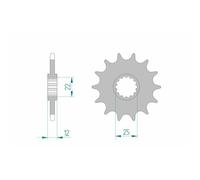Pignone Afam Acciaio Autopulente 94313-Passo 520 Per Moto Ricambi Accessori