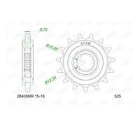 Pignone Afam Acciaio Con Gomma Antirumore 28405NR-525 Per Moto Ricambi Accessori